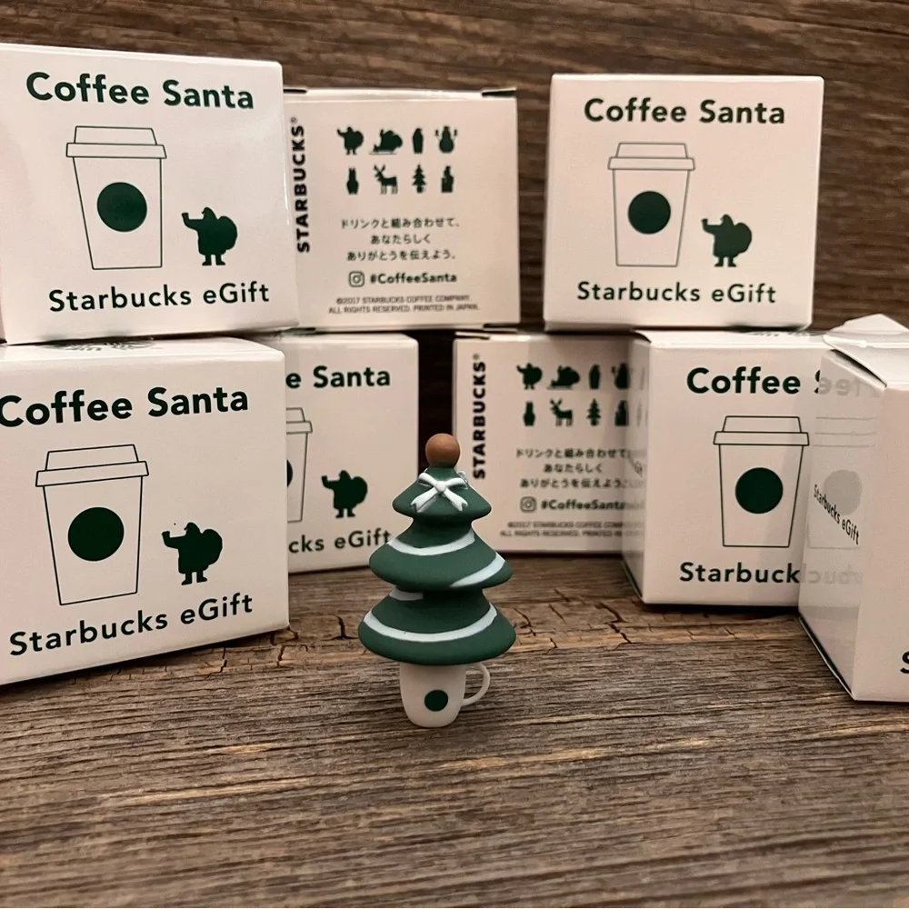 Starbucks 2017 JAPAN Christmas Coffee Santa eGift Figures HTF - Picture 4 of 16